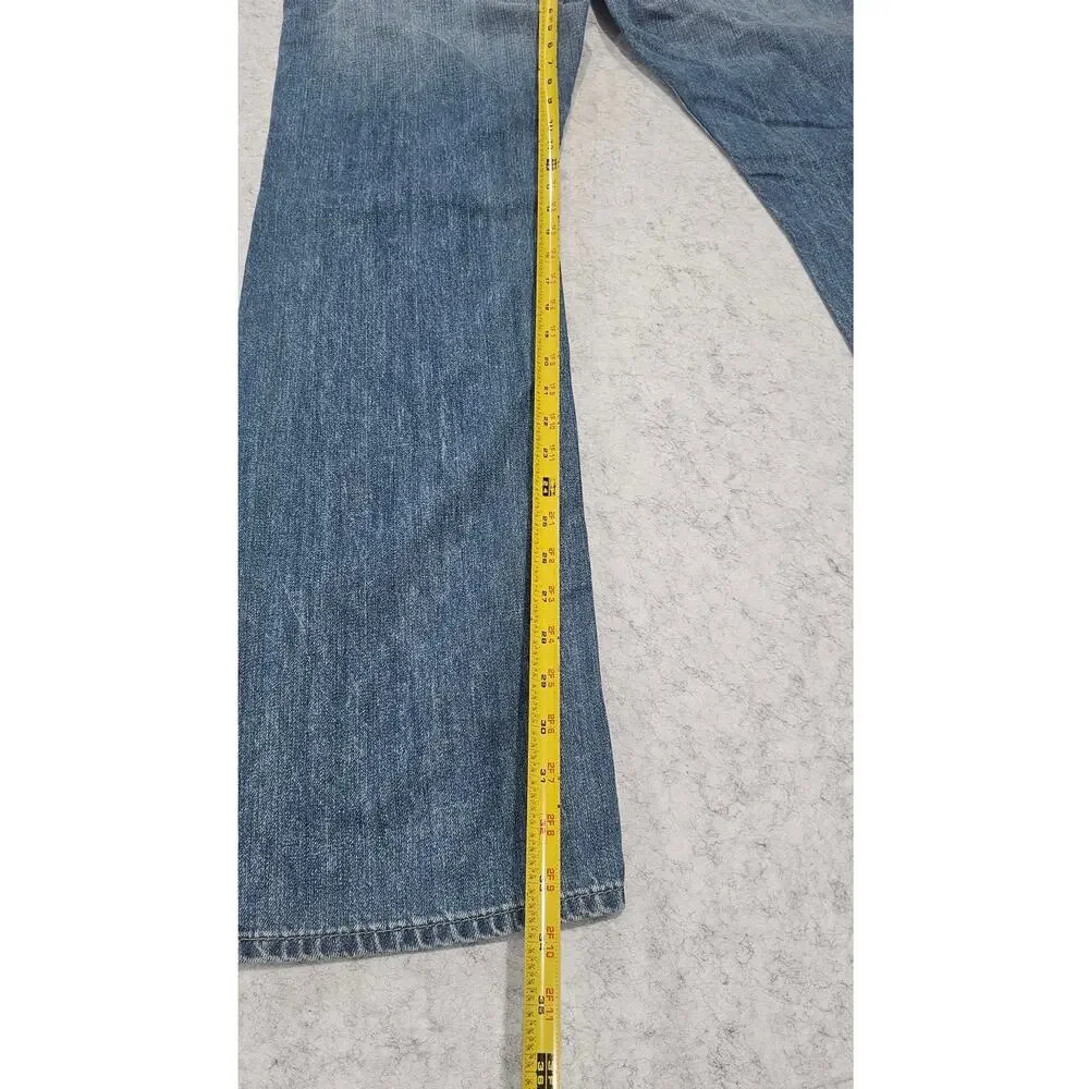 True Religion Ricky Straight WFLP GT Green Combo Mens Jeans Size 34